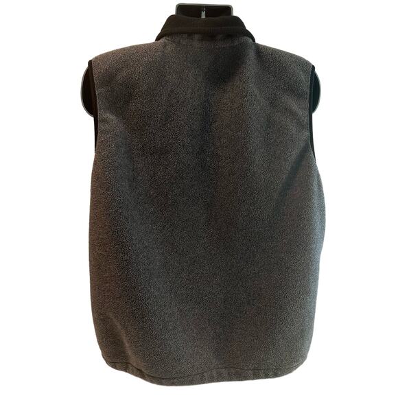 Eddie Bauer Mens L Gray and Black Polartek Fleece Full Zip Vest - Picture 2 of 7